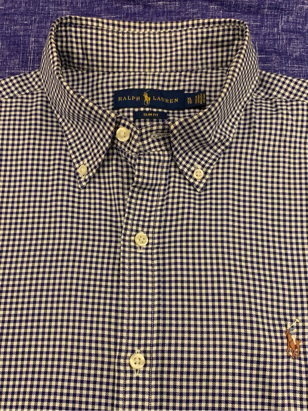 RALPH LAUREN LS Slim Fit All Cotton Checked Shirt